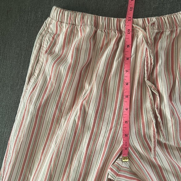 Orvis Women’s Cotton Striped Summer Pants Size 12/L Pink Tan White Color - Picture 10 of 12